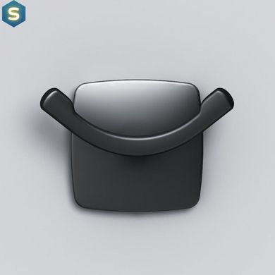 Подвійний гачок для рушників Am.Pm Gem black A9035622, Черный матовый