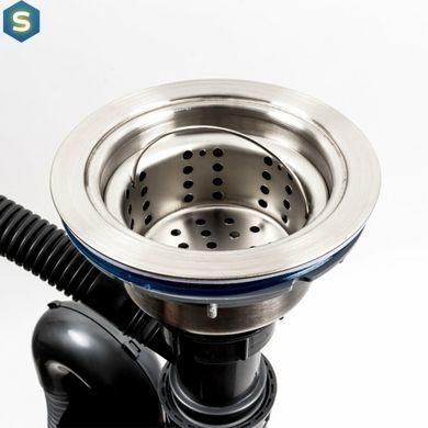 Сифон одинарний Handmade SA005 Platinum (круглий сифон, стандартний перелив)