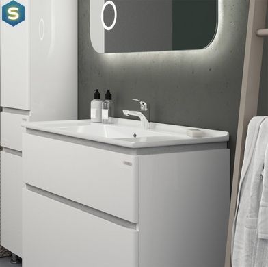Тумба з умивальником Sanwerk "Амата" 80 біла з умивальником "Меркур" MV0000790, Білий