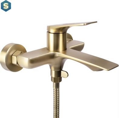 Змішувач для ванни Rea Avalon brushed gold настінний з виливом REA-B2707, Золотий