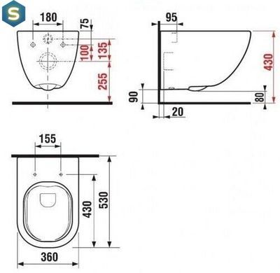 Комплект инсталляция Sanit Ineo Plus 90.733.00..S00 с унитазомJika Mio-N Rimless H8207140000001 с сидением Soft Close, Белый