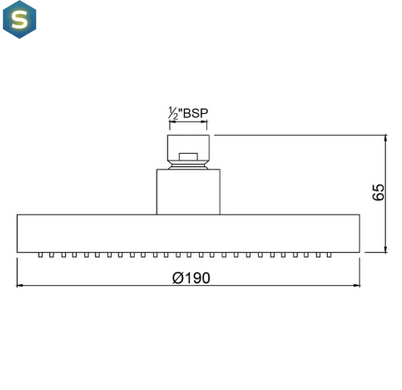 Верхний душ Jaquar Rain shower OHS-CHR-497N, Хром