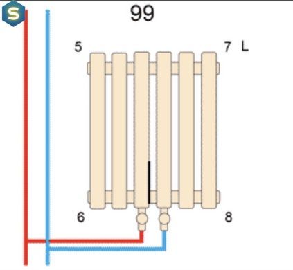 Вертикальный дизайнерский радиатор отопления Arttidesign Livorno ІІ 8/1800/544/50 черный матовый, Черный матовый