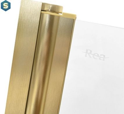 Шторка для ванны Rea Agat-3 120 brushed gold складная REA-W2501, Универсальная, прозрачный, золотой