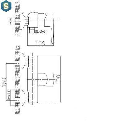 Смеситель для душа Imprese Horak 15170, Хром