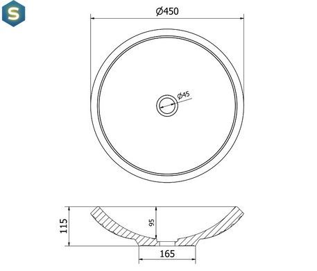 Умывальник Mexen Heba transparent накладной MEX-24064500, Прозрачный