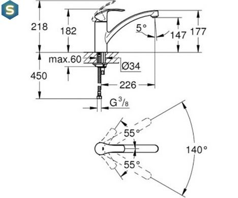 Смеситель кухонный Grohe Eurosmart 33281002