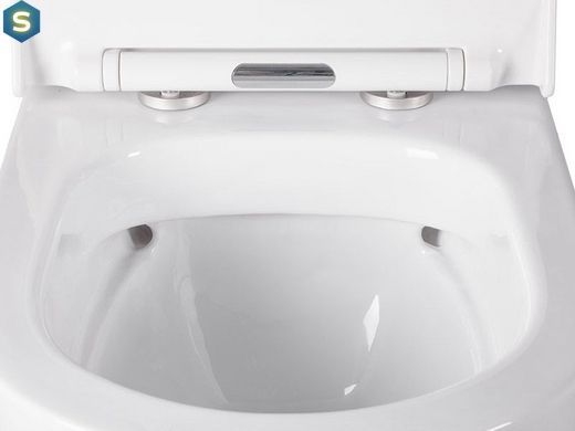 Унітаз підвісний Idevit Alfa IdeRimless з кришкою Soft Close SETK3104-2616-001-1-6000, Білий