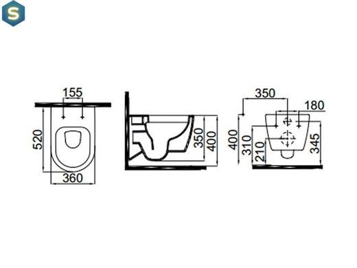 Унітаз підвісний Idevit Alfa IdeRimless з кришкою Soft Close SETK3104-2616-001-1-6000, Білий