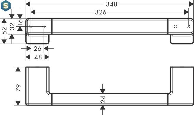 Поручень Hansgrohe AddStoris Matt Black 41744670