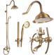 Душова система Rea Bergamo antique bronze з виливом REA-P5002, Бронза