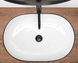 Умывальник Rea Cleo 61 накладной white black edge REA-U6210, Белый