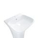 Умывальник напольный Qtap Crow 450x435x835 мм White + донный клапан PU02O, Белый