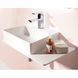 Умивальник підвісний Volle Solid Surface з поличкою з каменю 58x37x12,5 см білий/soft touch 13-40-415, Білий