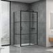Душевая кабина Dusel EF-185BP+EF181BP Black Matt Paint 1200x900x1900, Черный матовый, прозрачный, черный матовый, 120x90