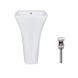 Умывальник напольный Qtap Crow 450x435x835 мм White + донный клапан PU02O, Белый