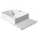 Умивальник підвісний Volle Solid Surface з поличкою з каменю 58x37x12,5 см білий/soft touch 13-40-415, Білий