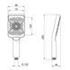 Ручний душ Qtap Rucni 145x90 мм прямокутний QTRUCA145S1GRP Graphite, Графит