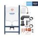 Комплект 4 в 1: Инсталляция GROHE Rapid SL 3 в 1 3884966Q + Унитаз безободочный Kroner Oker WHI533536 RIMLESS с сиденьем Slim Duroplast / Soft-close / Quick relase KO533536WHIR (388496