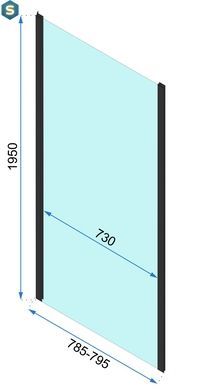 Душевая кабина Rea Rapid Slide 130x80 black пристенная REA-KPL-09883, Черный матовый, Универсальная, прозрачный, черный матовый