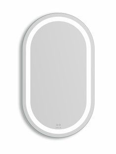 Зеркало Volle Luna Ovalado овальное вертикальное 60x80 см, с подсветкой по контуру, с подогревом, с сенсорным выключателем хром 1648.55146800, Хром