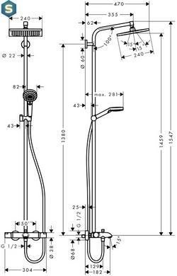 Душевая система Hansgrohe Crometta E 240 27298000