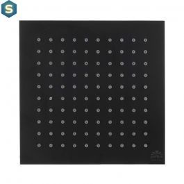 Верхній душ Paffoni Syncro Quadro 200x200xh8 мм із тримачем 400 мм black matt ZSOF075NO + ZSOF063NO, Черный матовый
