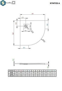 Душовий піддон Radaway Kyntos A 90x90 HKA9090-04
