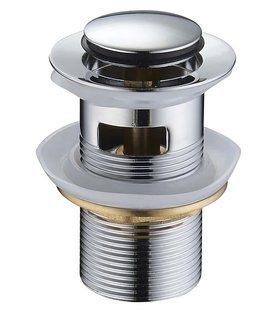 Донный клапан для раковины Mexen click-clack хром mini с переливом MEX-79925-00, Хром