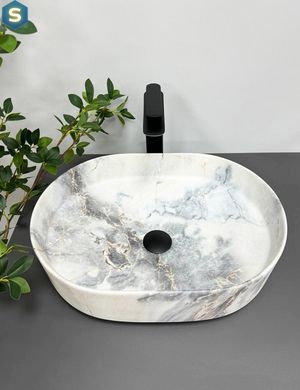 Умивальник (раковина) VBI VERONA 50 GRANIT MATT накладний, Мармур