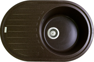 Кухонная мойка Adamant Ellipsis 765x495x200 коричневый 000008399, Цемент матовый
