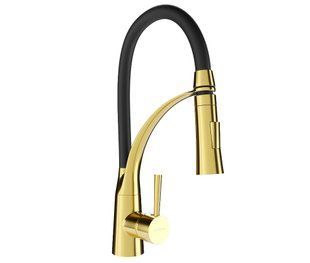 Змішувач для кухні Mexen Aster gold black MEX-73450-57, Золотий
