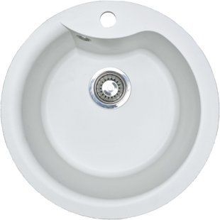 Кухонная мойка Adamant Wave &Oslash;485x210 белый 213223, Белый