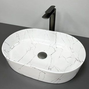 Умивальник (раковина) VBI VERONA 50 MARMO GLOSSY накладний, Мармур