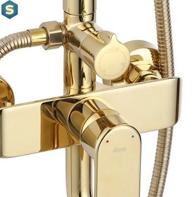 Душова система Rea Bloom gold з виливом REA-P9528, Золотий