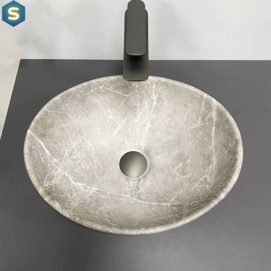 Умивальник VBI Parma beige stone matt накладний VBI-011020, Бежевий