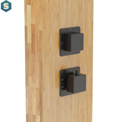 Душевая панель Corsan Basti bamboo black с термостатом B002TBL, Дуб