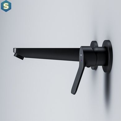 Смеситель для умывальника Am.Pm X-Joy настенный black matt F85A72622, Черный матовый