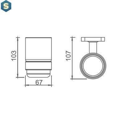 Стакан Devit Laguna Cup with holder 6710110, Хром