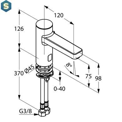 Змішувач для умивальника Kludi Zenta 3820005, Хром