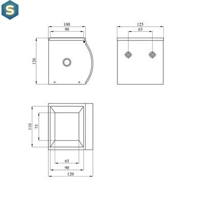 Тримач для туалетного паперу Kroner KRM Rizze - ACC300 CV022902, Хром