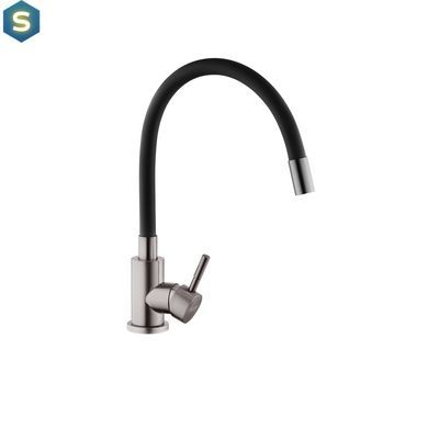 Змішувач для кухні Kroner KRP Edelstahl Klassisch - PVD035BLK, Чорний/золото