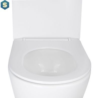 Унітаз підвісний Qtap Swan безободковий Ultra Quiet з сидінням Soft-close QT16335179W, Білий