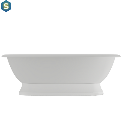 Ванна отдельностоящая глянцевая Amidicon Olimpia 180x90 на пьедестале из литого камня OLIMPIA_180_piad_HL