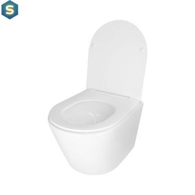 Унітаз підвісний Qtap Swan безободковий Ultra Quiet з сидінням Soft-close QT16335179W, Білий