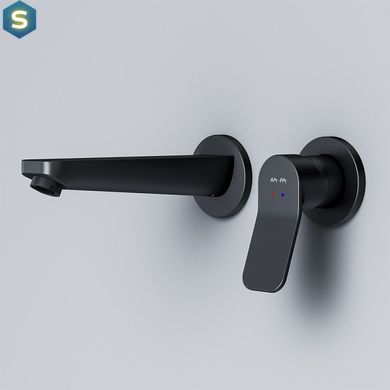 Смеситель для умывальника Am.Pm X-Joy настенный black matt F85A72622, Черный матовый