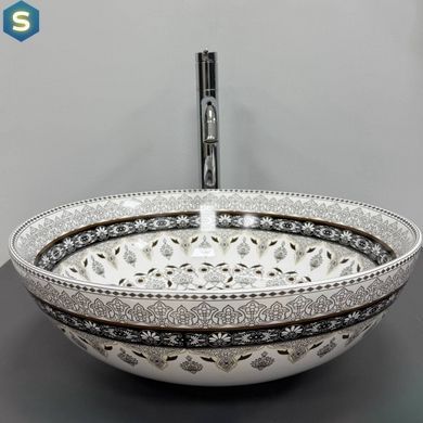Умывальник VBI Arcile grey накладной VBI-016103, Каппучино