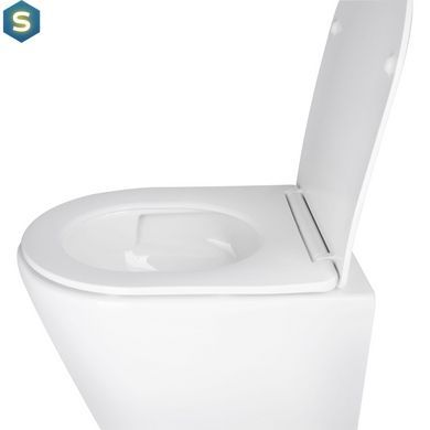 Унітаз підвісний Qtap Swan безободковий Ultra Quiet з сидінням Soft-close QT16335179W, Білий