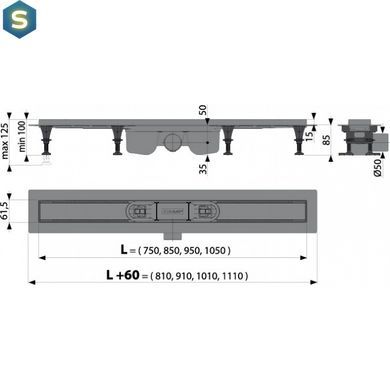 Дренажний канал Alcaplast APZ12-850