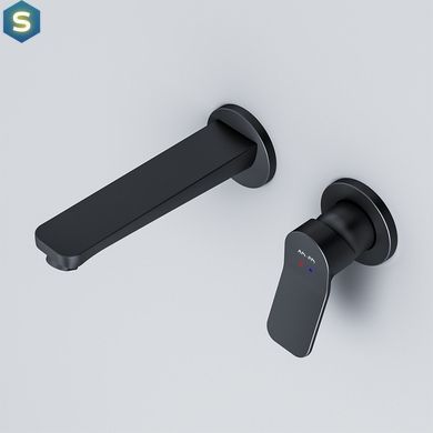 Смеситель для умывальника Am.Pm X-Joy настенный black matt F85A72622, Черный матовый